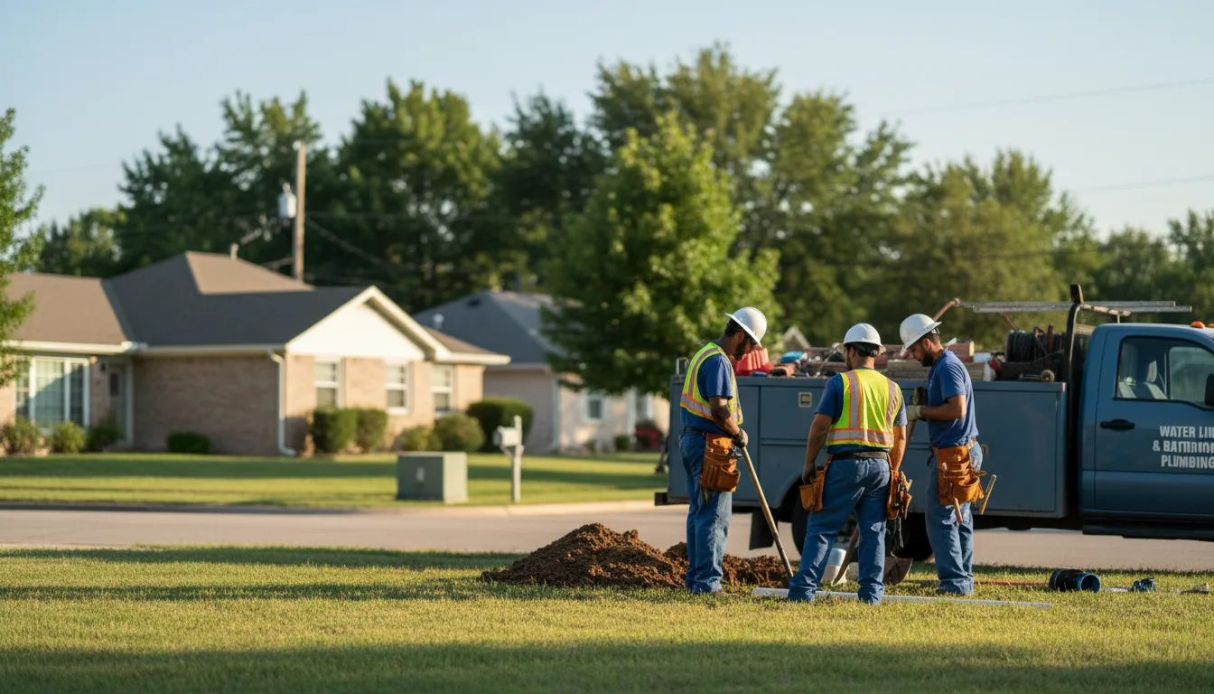 Residential water line and bathroom plumbing service in Lyman, WY